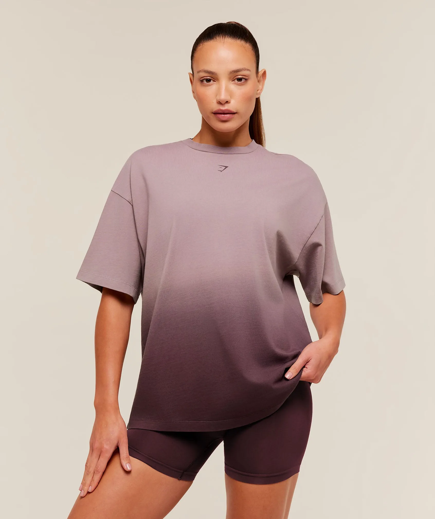 Gymshark Hard Work Dice Graphic Short Sleeve T-Shirt - Cherry Purple/Wash sold by Gymshark product image thumbnail 2