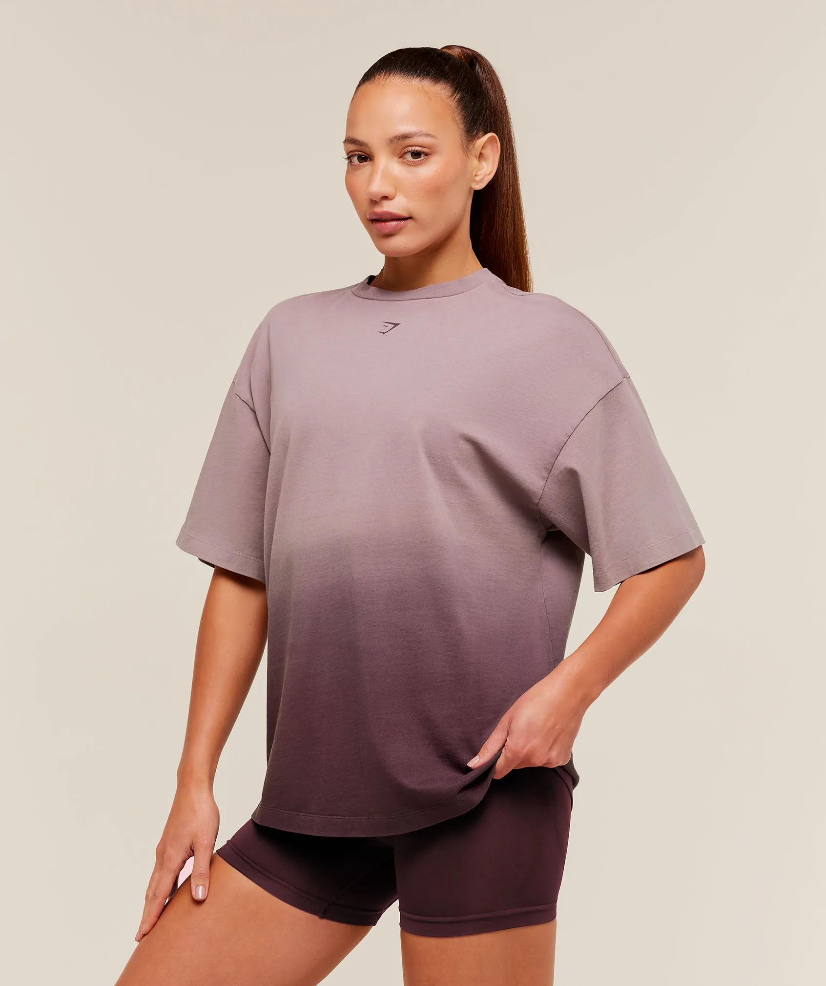 Gymshark Hard Work Dice Graphic Short Sleeve T-Shirt - Cherry Purple/Wash sold by Gymshark product image thumbnail 3