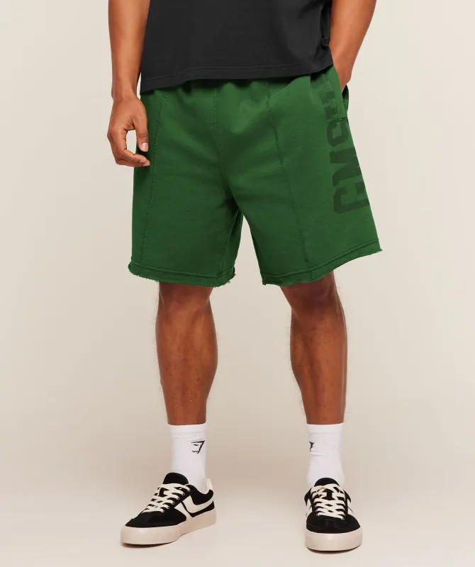 Gymshark Accent Graphic Sweat Shorts - Athletic Green made by Gymshark