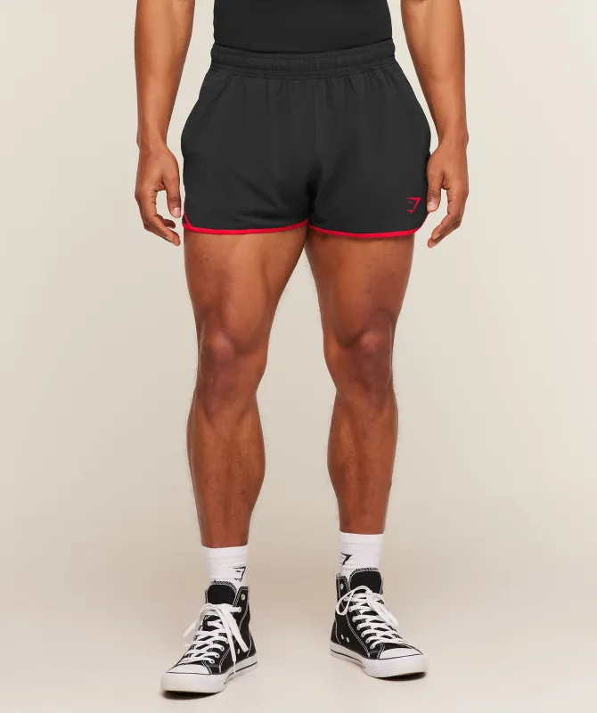 Gymshark Accent Conditioning Shorts - Black/Conditioning Red made by Gymshark