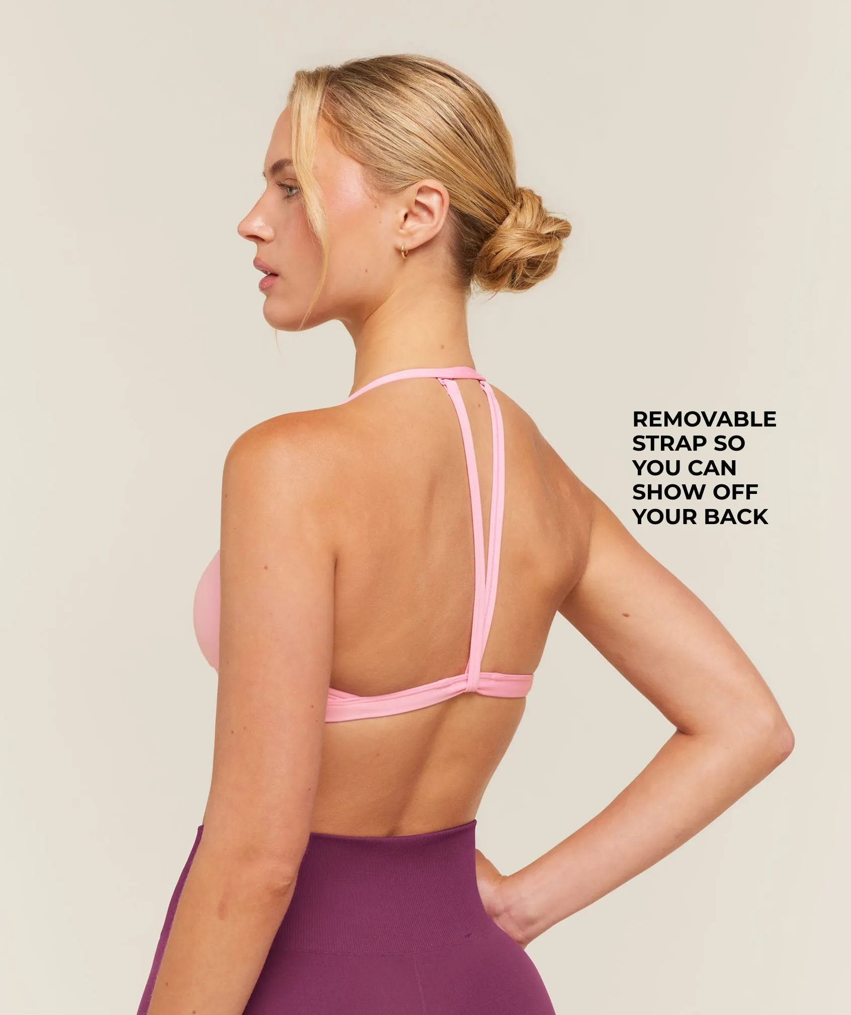 Gymshark Minimal Sports Bra 2.0 - Poise Pink sold by Gymshark product image thumbnail 3