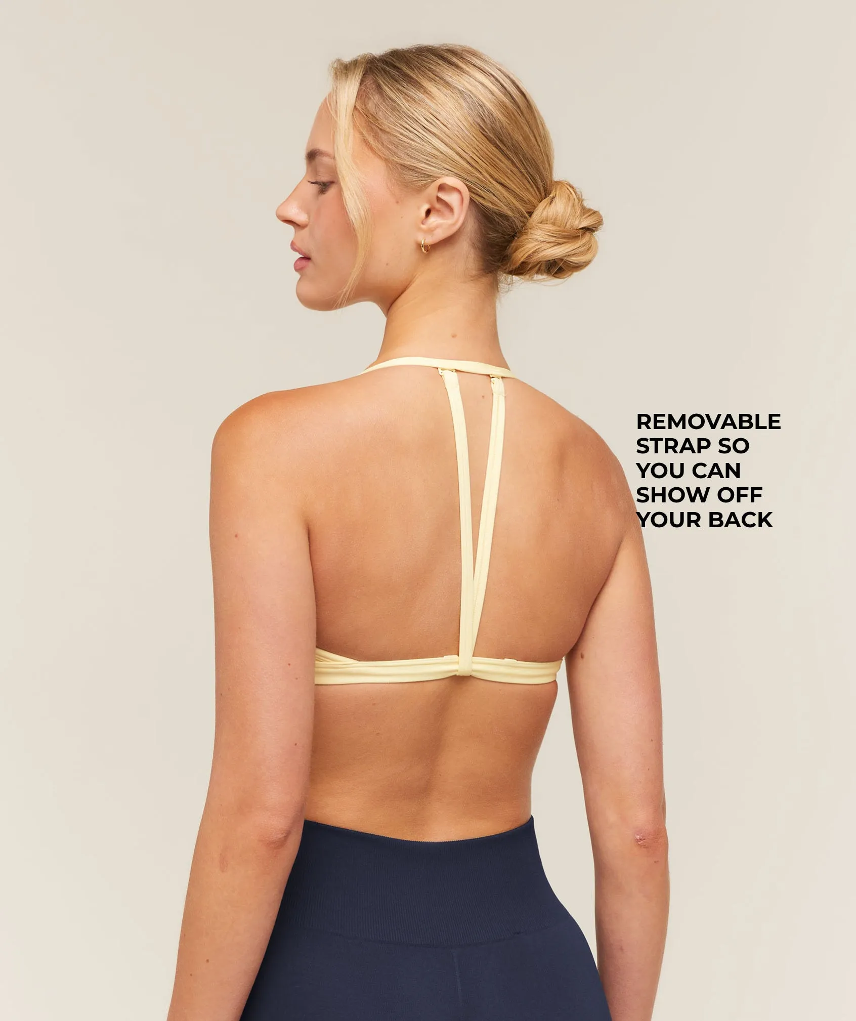 Gymshark Minimal Sports Bra 2.0 - Butter Yellow sold by Gymshark product image thumbnail 3