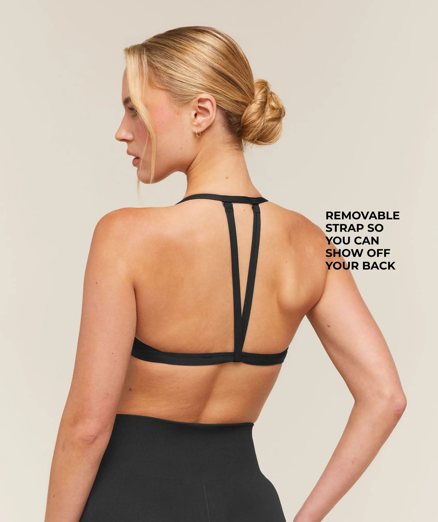 Gymshark Minimal Sports Bra 2.0 - Black sold by Gymshark product image thumbnail 3