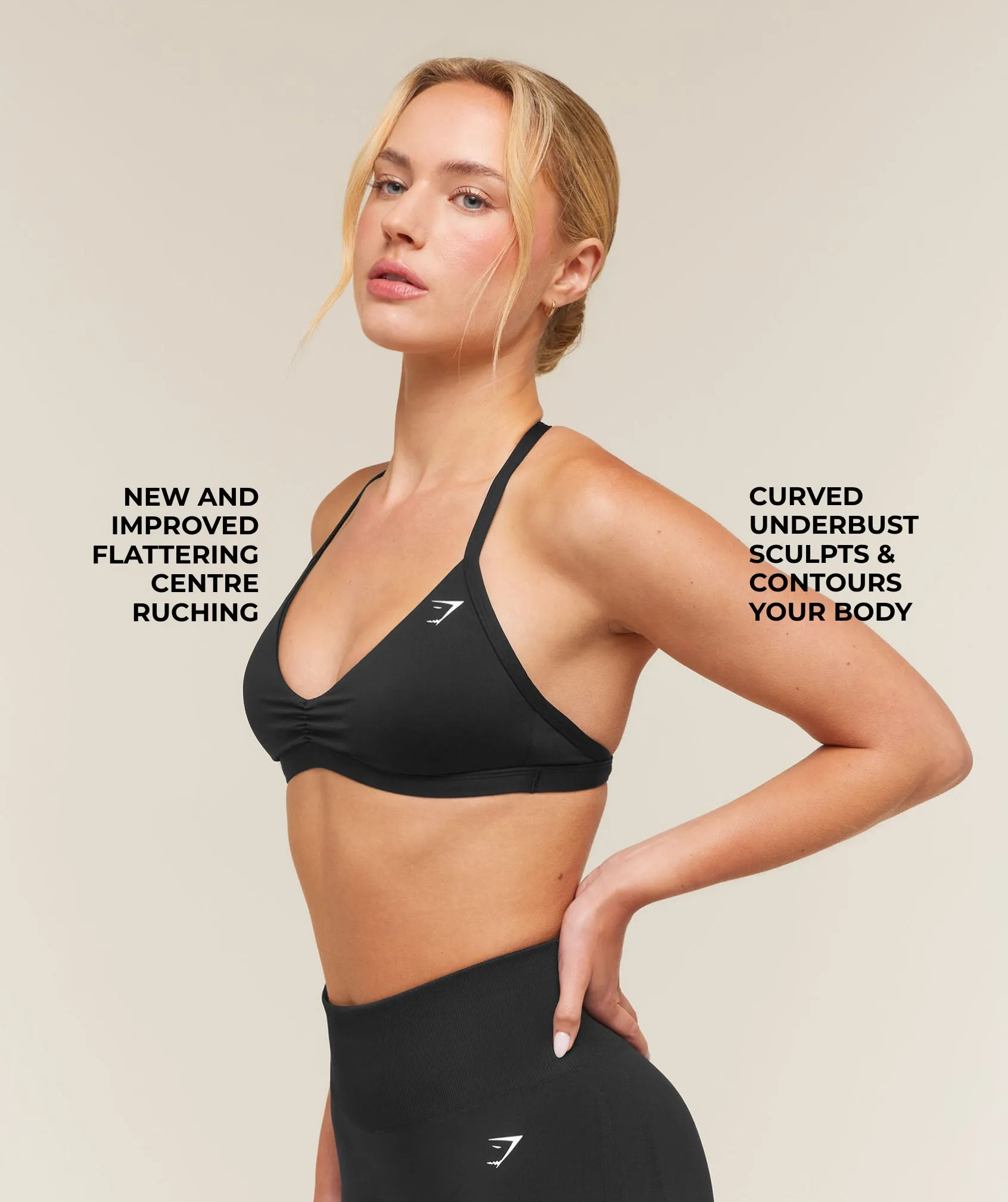 Gymshark Minimal Sports Bra 2.0 - Black sold by Gymshark product image thumbnail 4