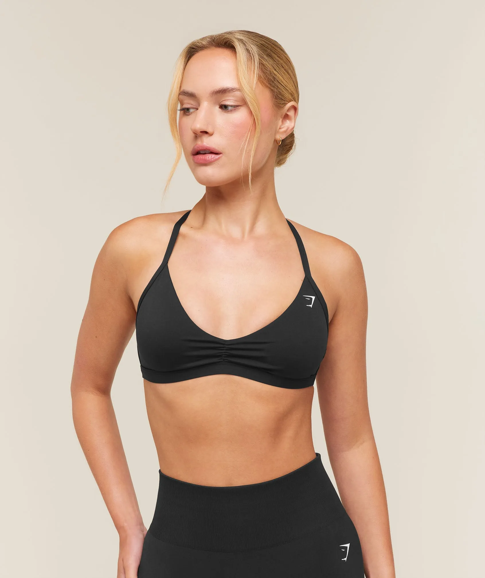 Gymshark Minimal Sports Bra 2.0 - Black sold by Gymshark