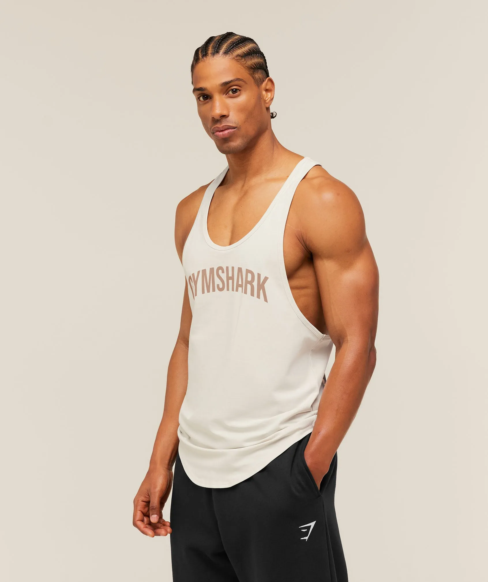 Gymshark x Frazetta Power Stringer - Tinted White sold by Gymshark product image thumbnail 3