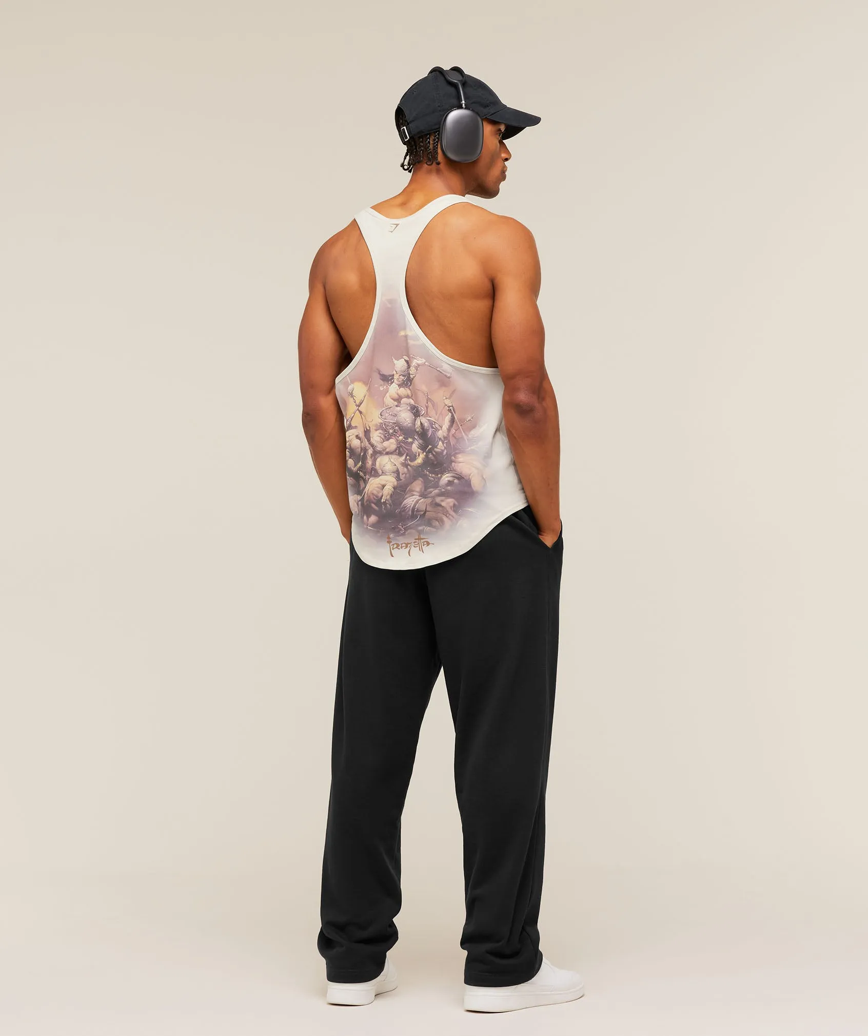 Gymshark x Frazetta Power Stringer - Tinted White sold by Gymshark product image thumbnail 4