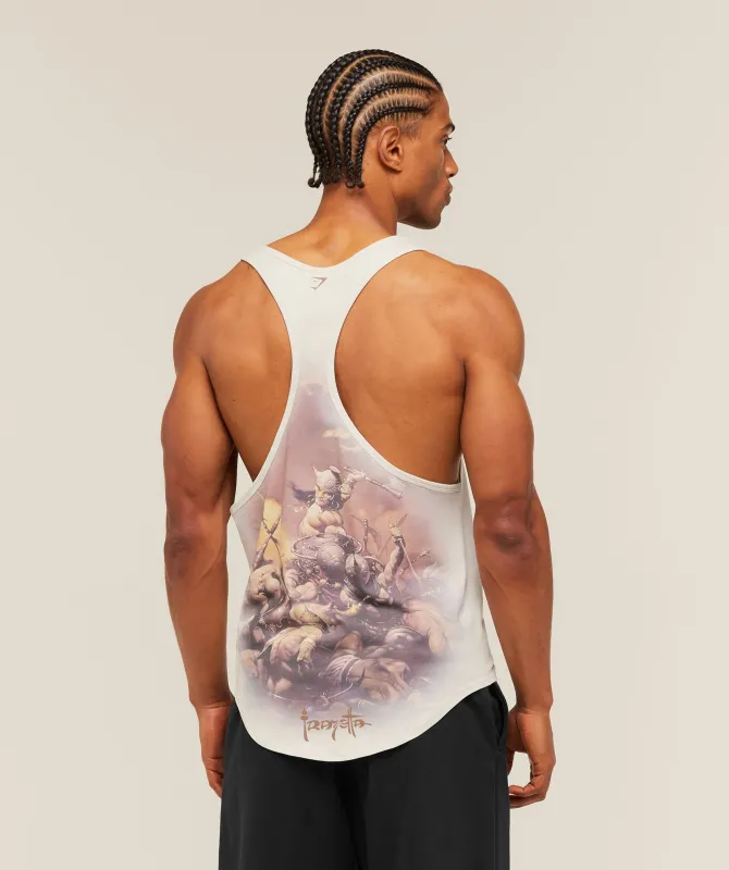 Gymshark x Frazetta Power Stringer - Tinted White made by Gymshark