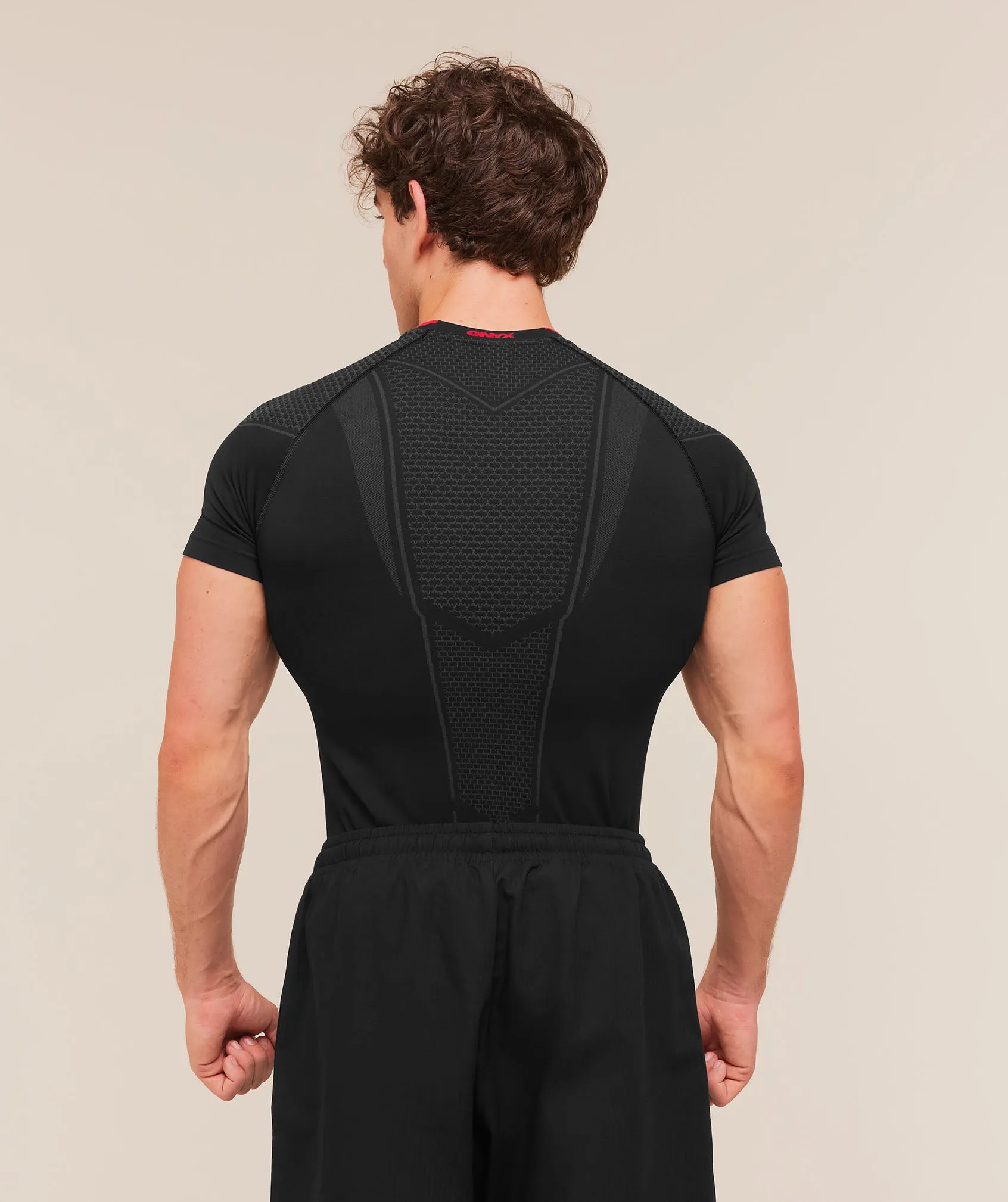 Gymshark Onyx V1 T-Shirt - Black/Onyx Grey/Carmine Red sold by Gymshark product image thumbnail 2