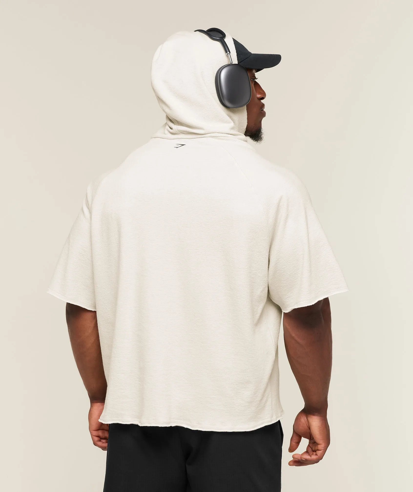 Gymshark Summer Pump Cover Short Sleeve Hoodie - Tinted White sold by Gymshark product image thumbnail 2