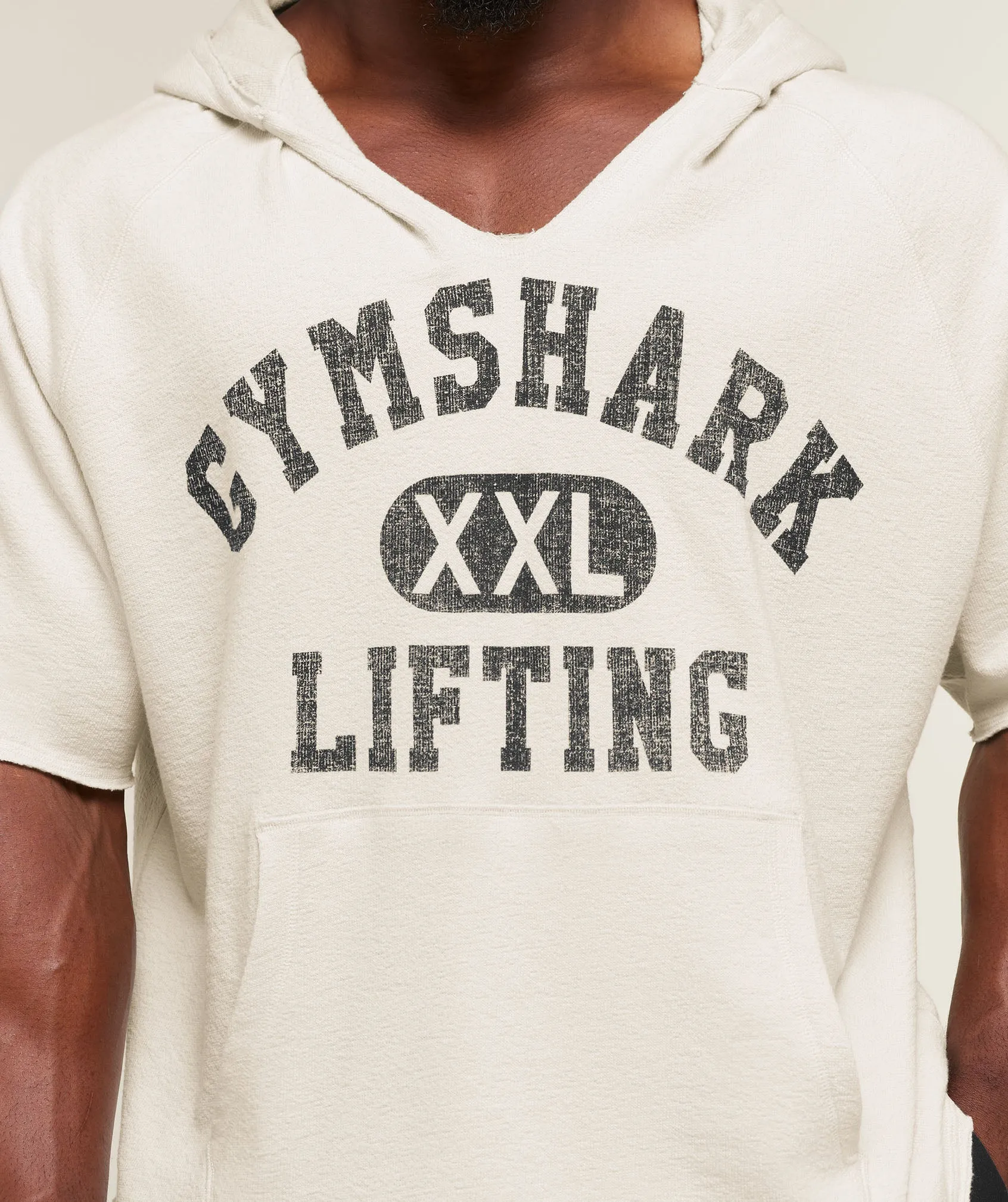 Gymshark Summer Pump Cover Short Sleeve Hoodie - Tinted White sold by Gymshark product image thumbnail 5