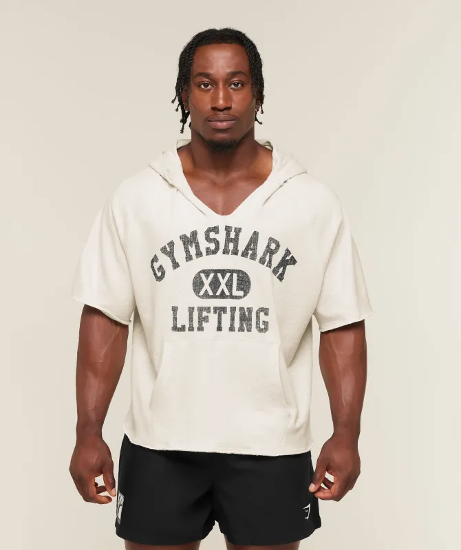 Gymshark Summer Pump Cover Short Sleeve Hoodie - Tinted White made by Gymshark