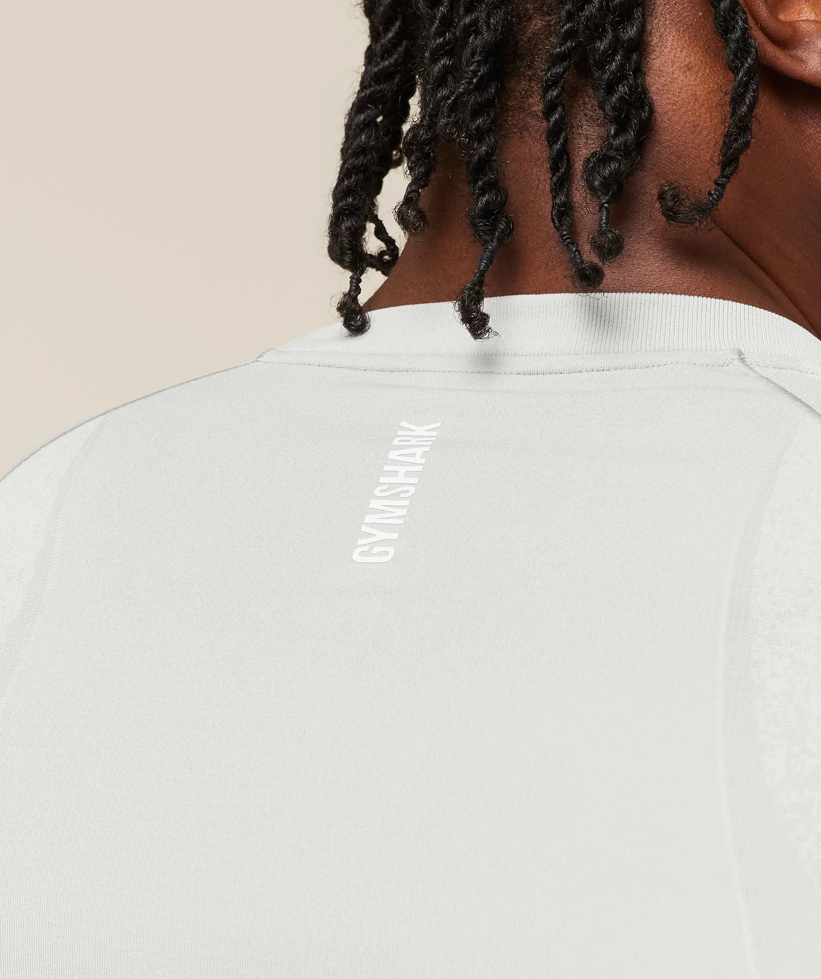 Gymshark Shadow Seamless Long Sleeve T-Shirt - Light Grey sold by Gymshark product image thumbnail 5