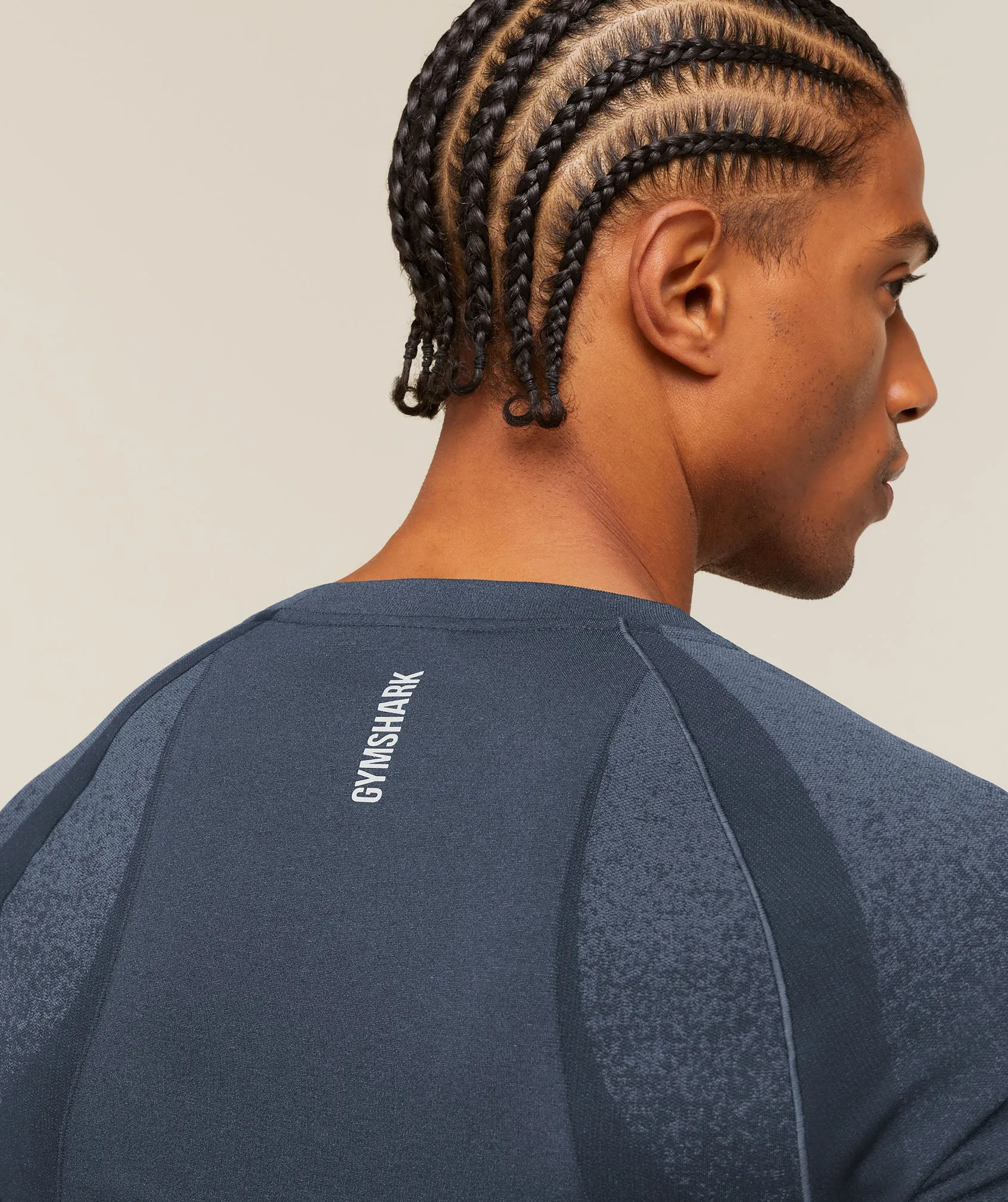 Gymshark Shadow Seamless T Shirt - Heavy Blue sold by Gymshark product image thumbnail 5