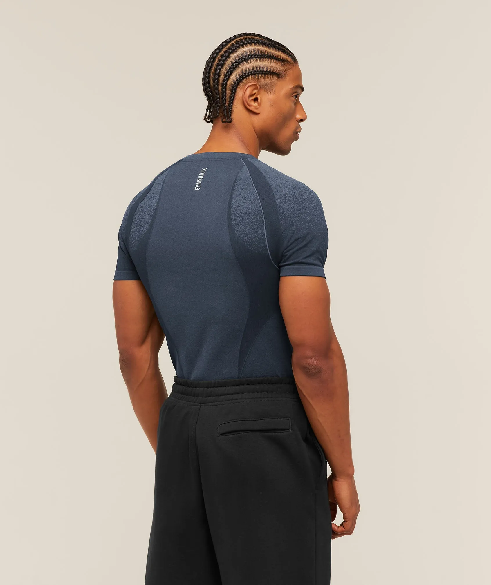 Gymshark Shadow Seamless T Shirt - Heavy Blue sold by Gymshark product image thumbnail 2