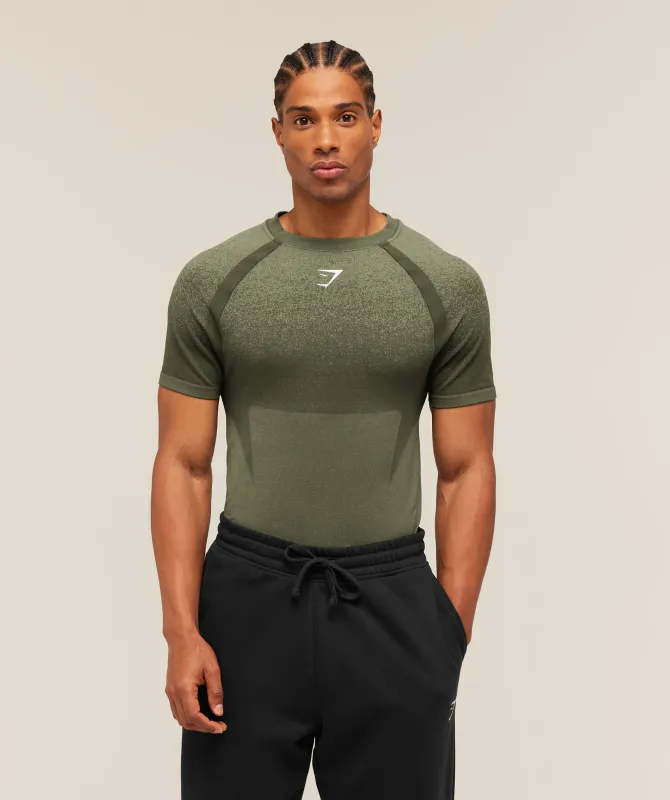 Gymshark Shadow Seamless T Shirt - Core Olive made by Gymshark