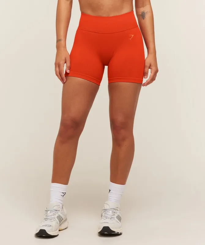 Gymshark Lift Seamless 2.0 Mid-Rise Shorts - Bold Orange made by Gymshark