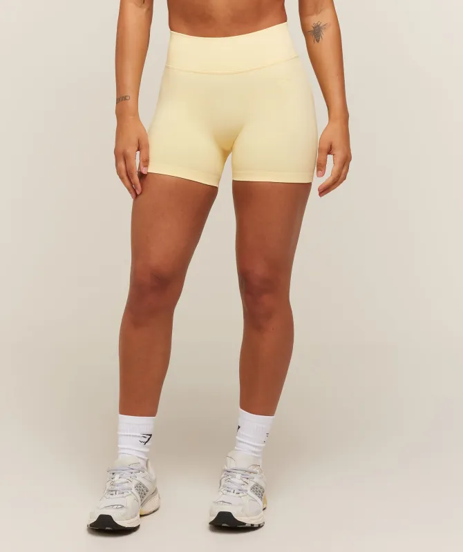 Gymshark Lift Seamless 2.0 Mid-Rise Shorts - Butter Yellow made by Gymshark