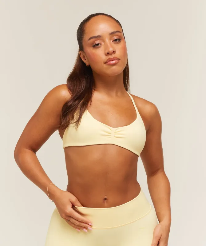Gymshark Lift Seamless 2.0 Sports Bra - Butter Yellow made by Gymshark