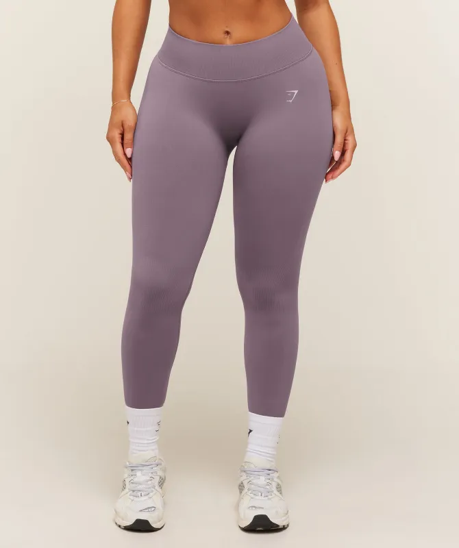 Gymshark Lift Seamless 2.0 Mid-Rise Leggings - Dusk Purple made by Gymshark