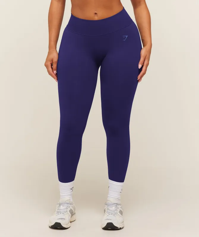 Gymshark Lift Seamless 2.0 Mid-Rise Leggings - Indigo Purple made by Gymshark