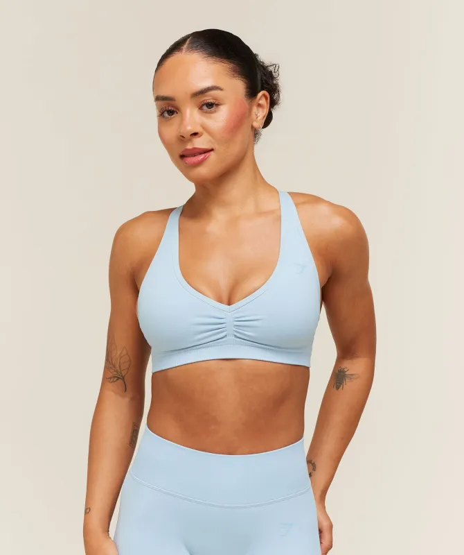 Gymshark Lift Seamless Sports Bra - Chilled Blue made by Gymshark