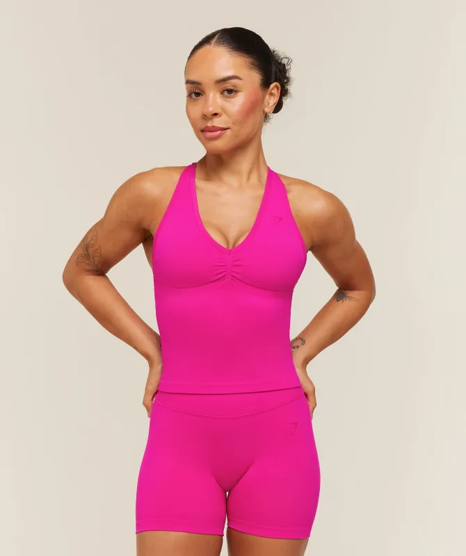 Gymshark Lift Seamless Tank with Shelf - Super-Set Pink made by Gymshark