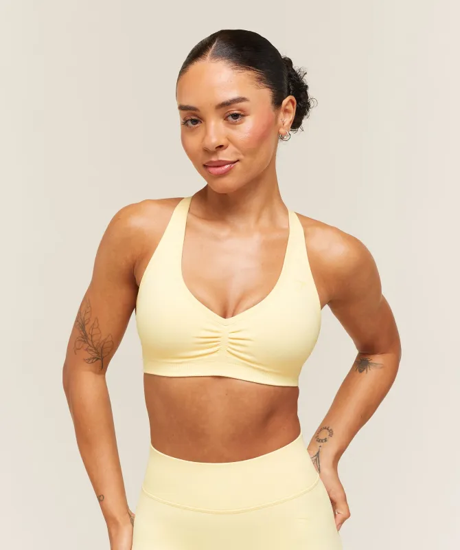 Gymshark Lift Seamless Sports Bra - Butter Yellow made by Gymshark