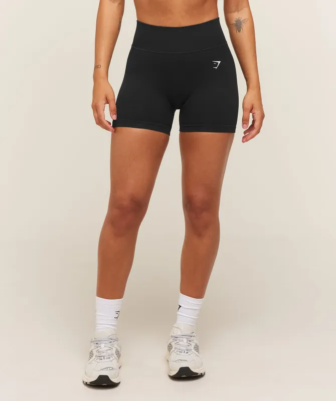 Gymshark Lift Seamless 2.0 Mid-Rise Shorts - Black made by Gymshark