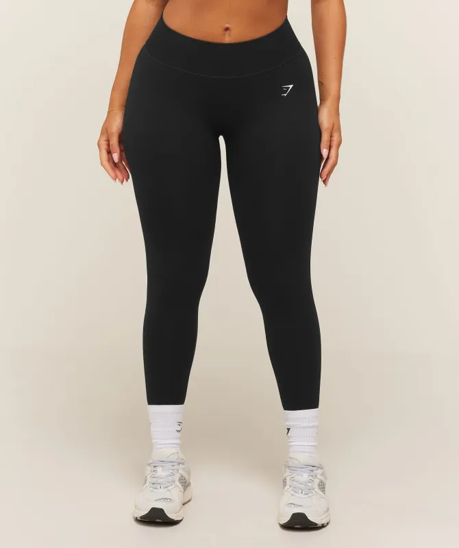 Gymshark Lift Seamless 2.0 Mid-Rise Leggings - Black made by Gymshark