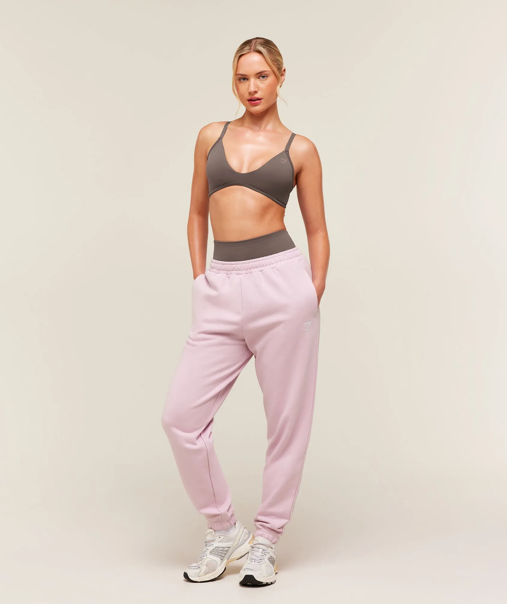 Gymshark Training Regular Fleece Joggers - Haze Pink sold by Gymshark product image thumbnail 4