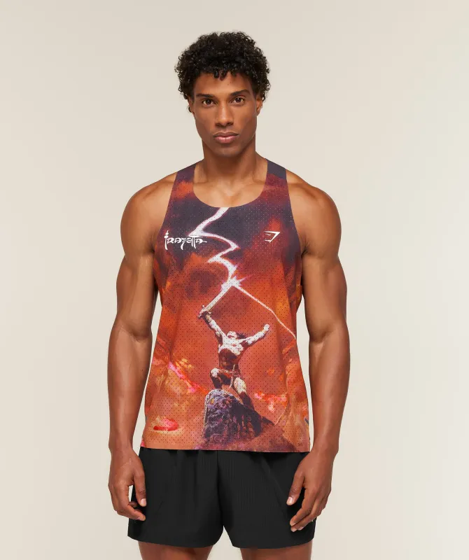 Gymshark x Frazetta x Run Club Tank - Red Rust made by Gymshark