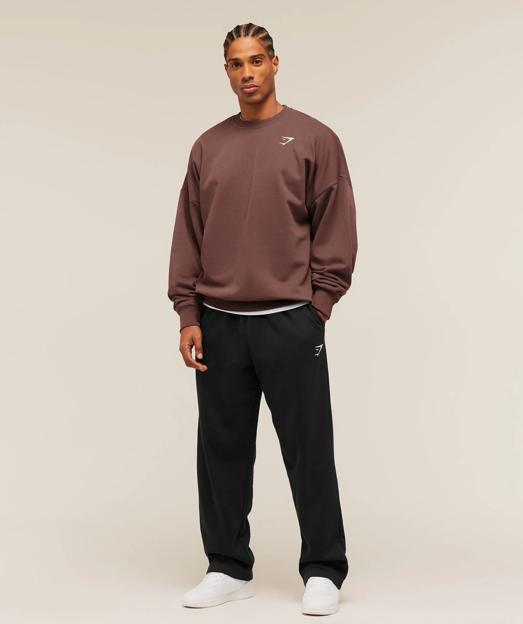 Gymshark Oversized Crest Crew - Espresso Brown sold by Gymshark product image thumbnail 4