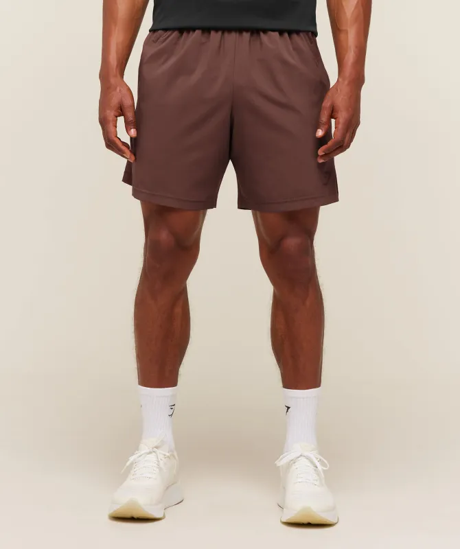 Gymshark Sport 7" Shorts - Espresso Brown/Cherry Purple made by Gymshark