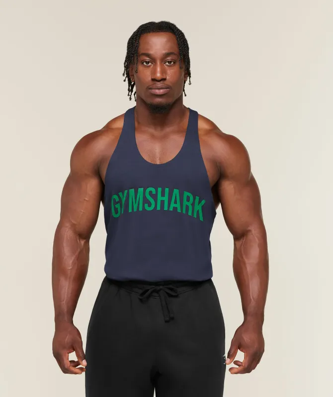 Gymshark Power Stringer - Heavy Blue/Track Green made by Gymshark