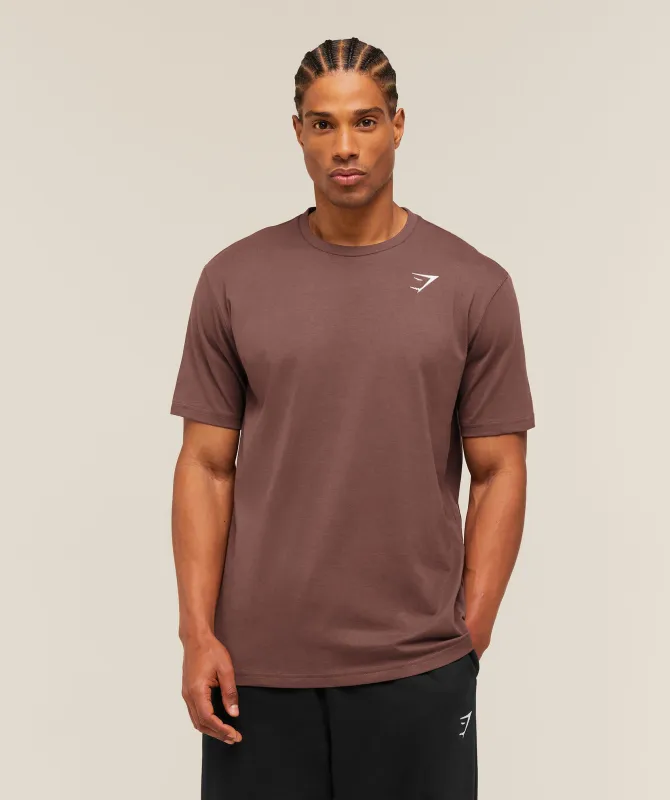 Gymshark Crest T-Shirt - Espresso Brown made by Gymshark