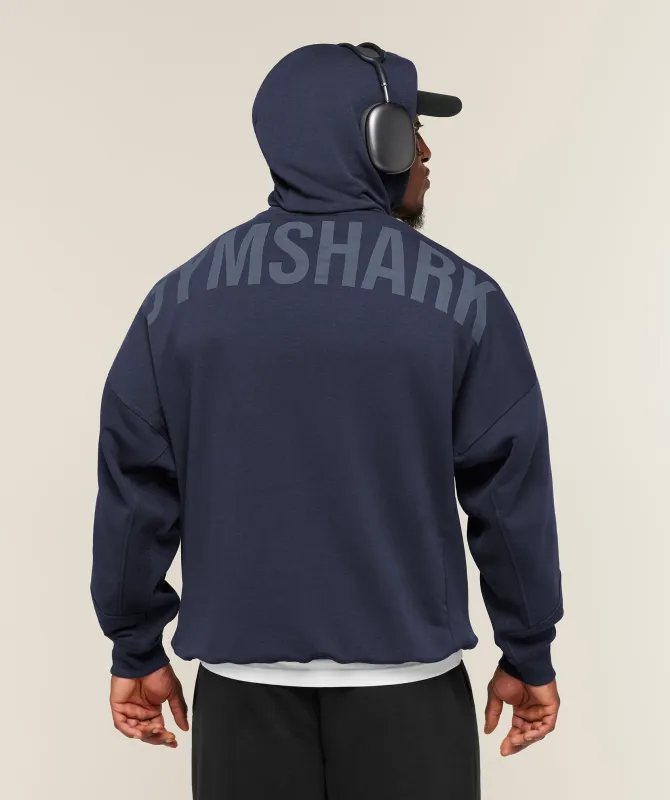 Gymshark Power Oversized Hoodie - Heavy Blue/Shadow Blue made by Gymshark