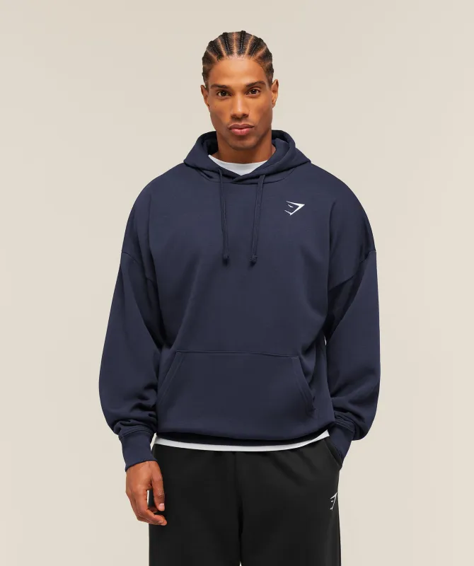 Gymshark Crest Oversized Hoodie - Heavy Blue made by Gymshark