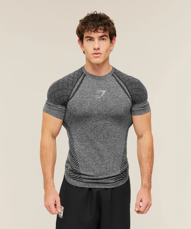 Gymshark Devant Seamless T-Shirt - Black made by Gymshark