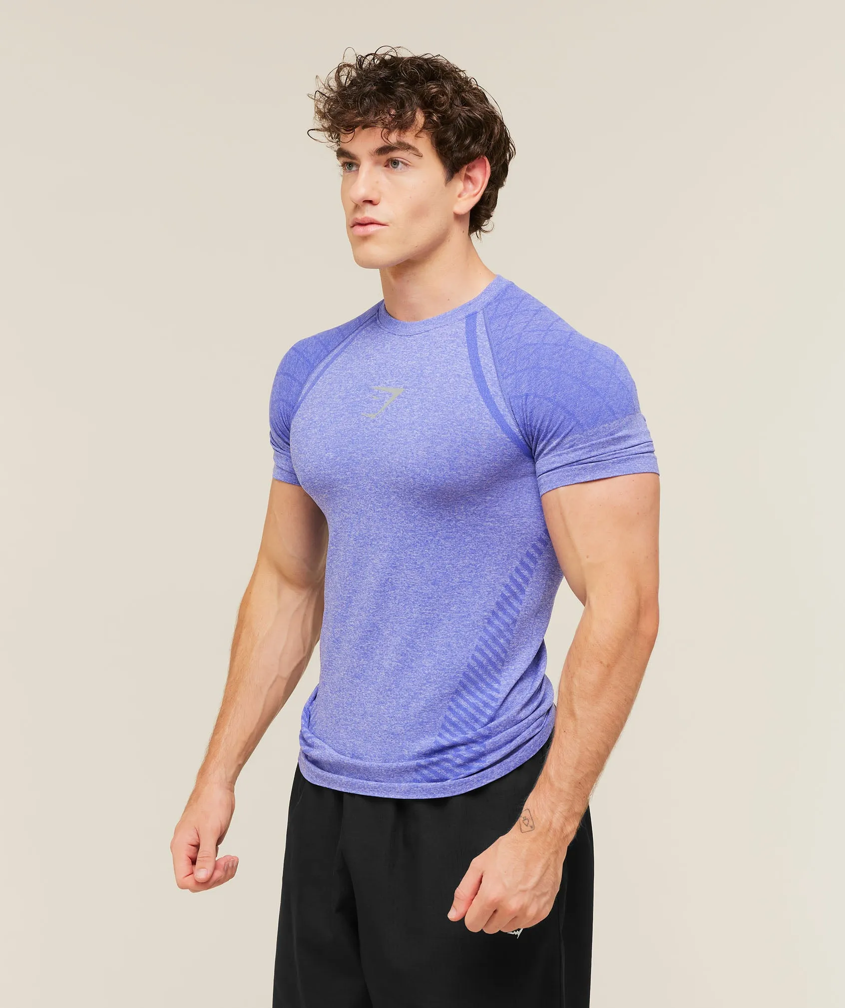 Gymshark Devant Seamless T-Shirt - Amethyst sold by Gymshark product image thumbnail 4