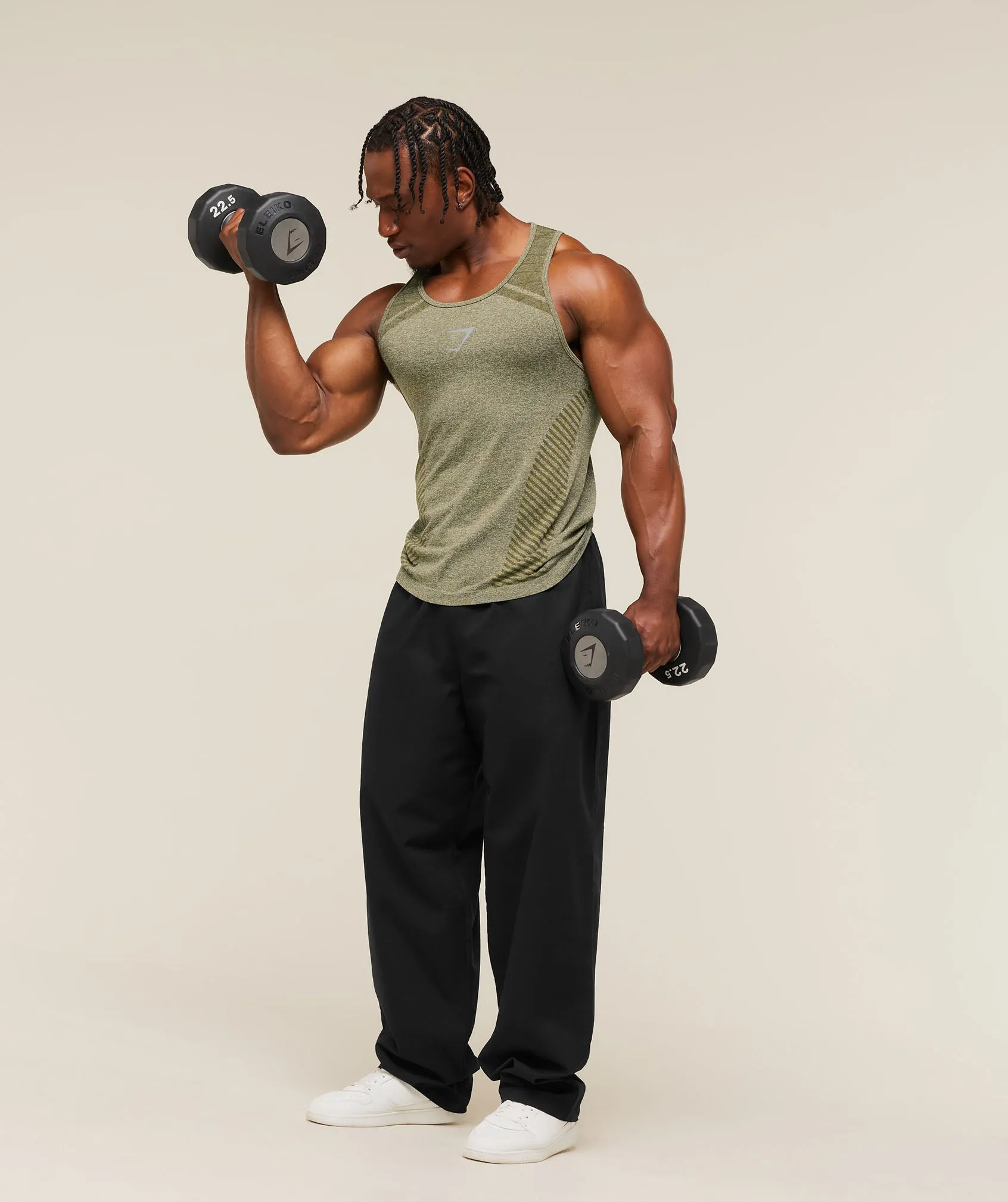 Gymshark Devant Seamless Tank - Canvas Green sold by Gymshark product image thumbnail 4