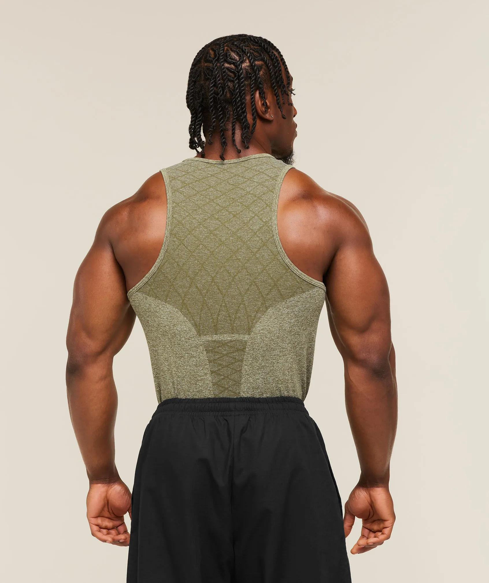 Gymshark Devant Seamless Tank - Canvas Green sold by Gymshark product image thumbnail 2