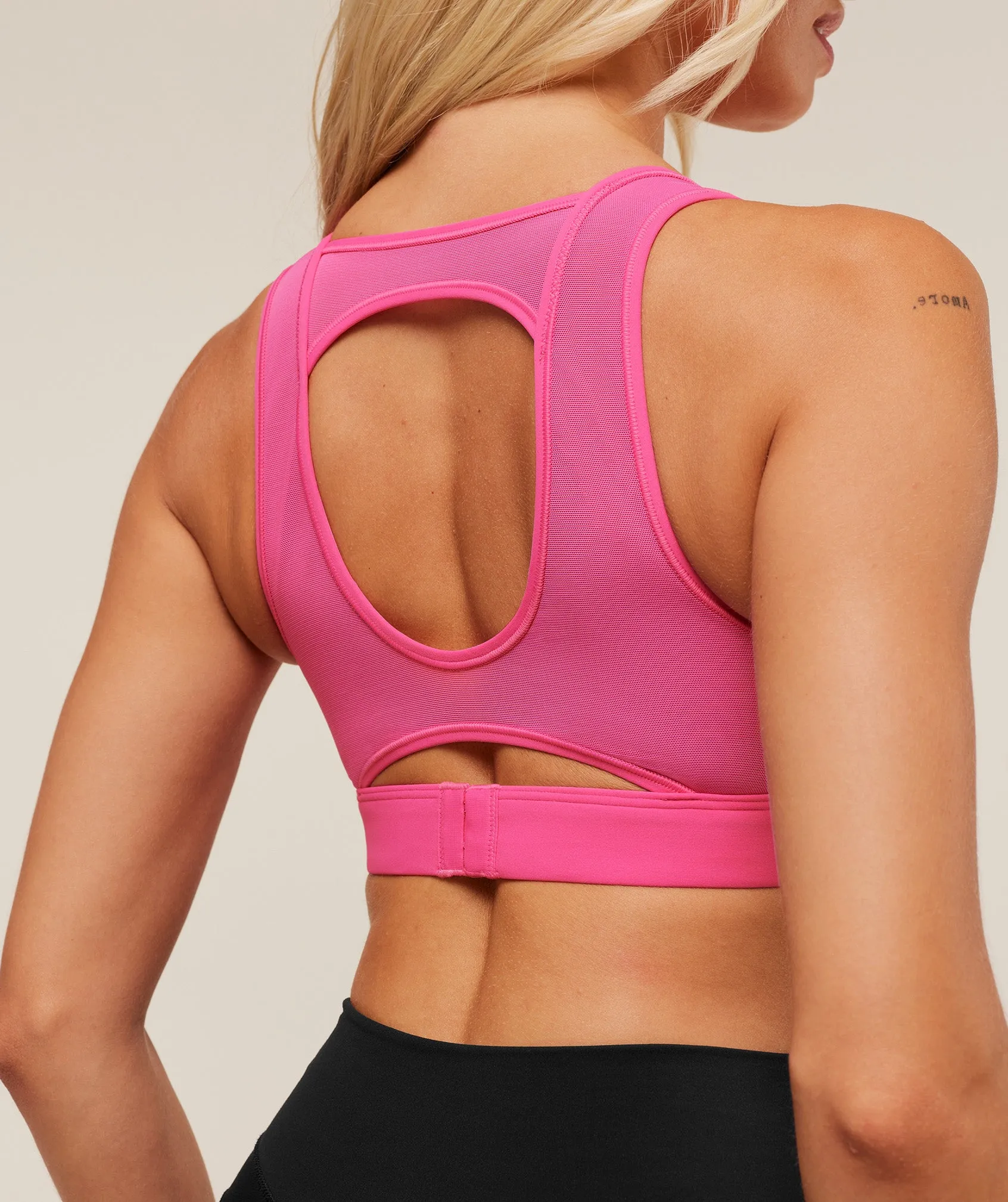 Gymshark Mesh Back Sports Bra - Energy Pink sold by Gymshark product image thumbnail 5