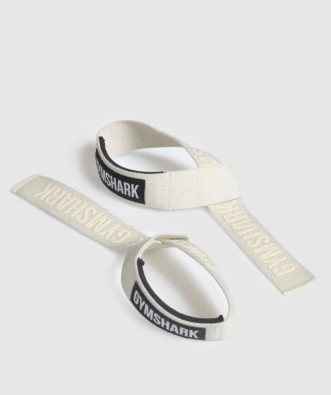 Gymshark Silicone Lifting Straps - Oat White made by Gymshark