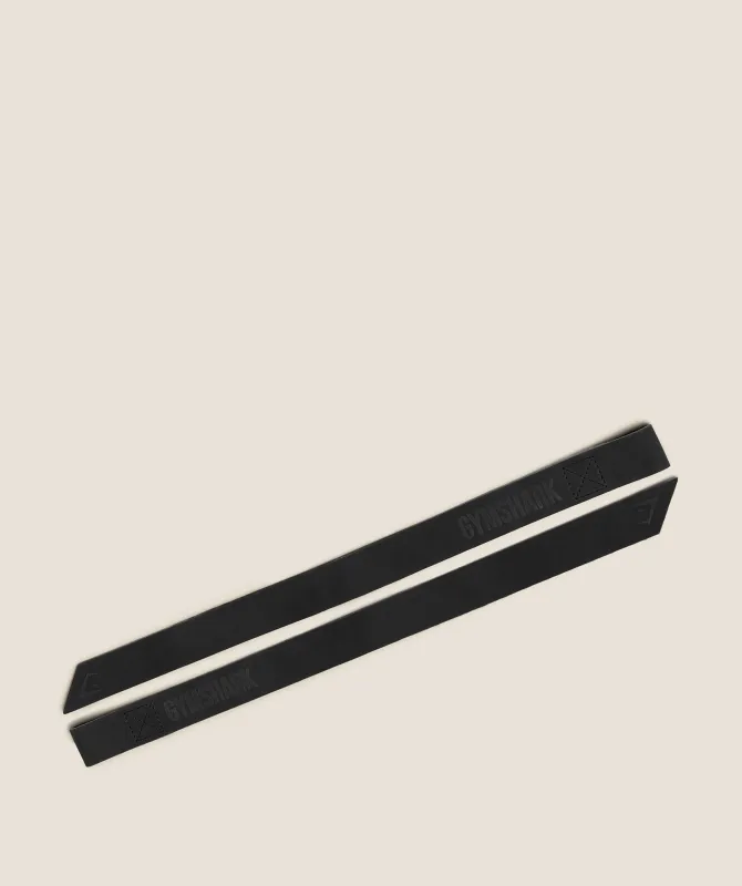 Gymshark Leather Lifting Straps - Black made by Gymshark