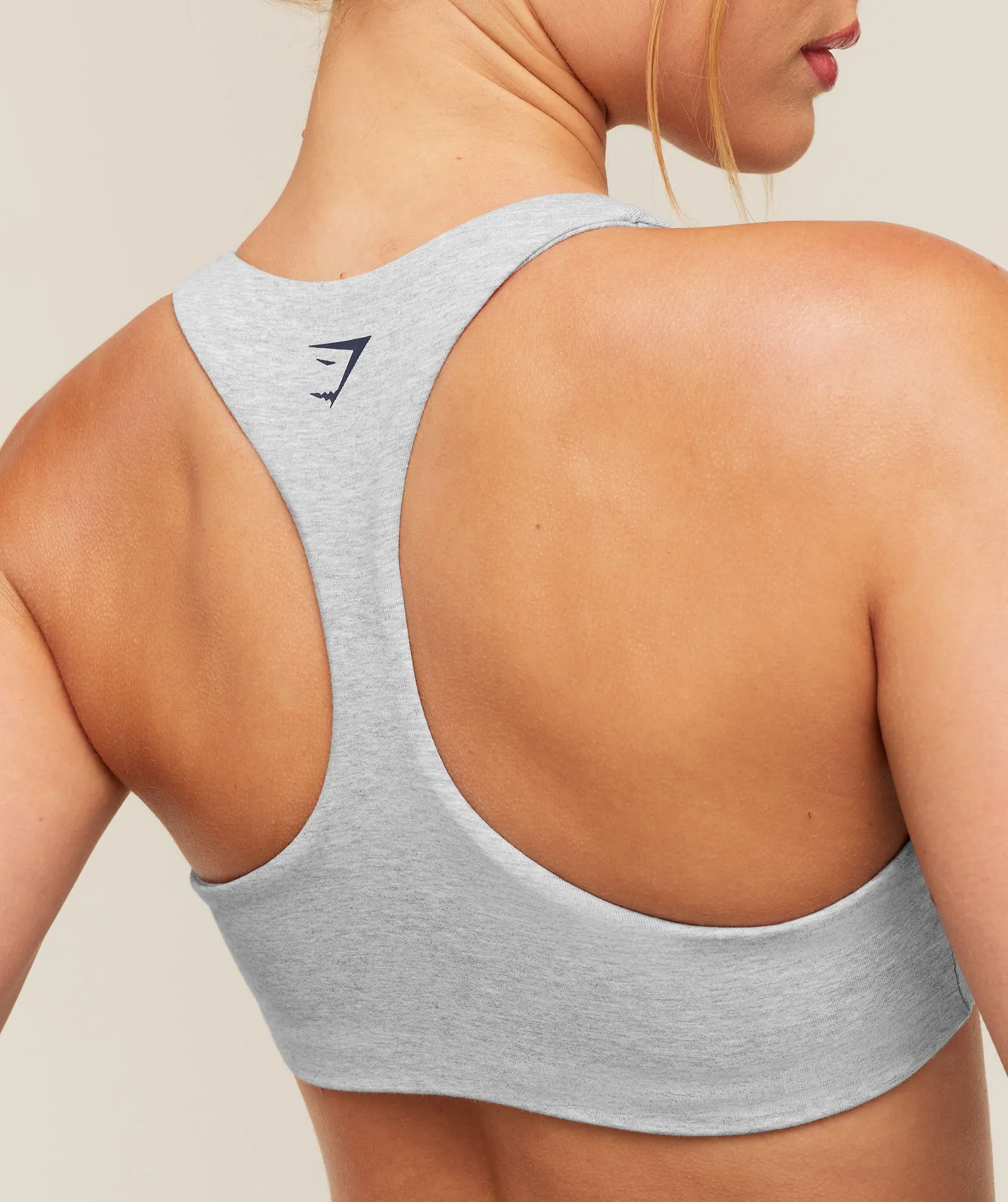 Gymshark Training Campus Cotton Sports Bra - Light Grey Core Marl sold by Gymshark product image thumbnail 4