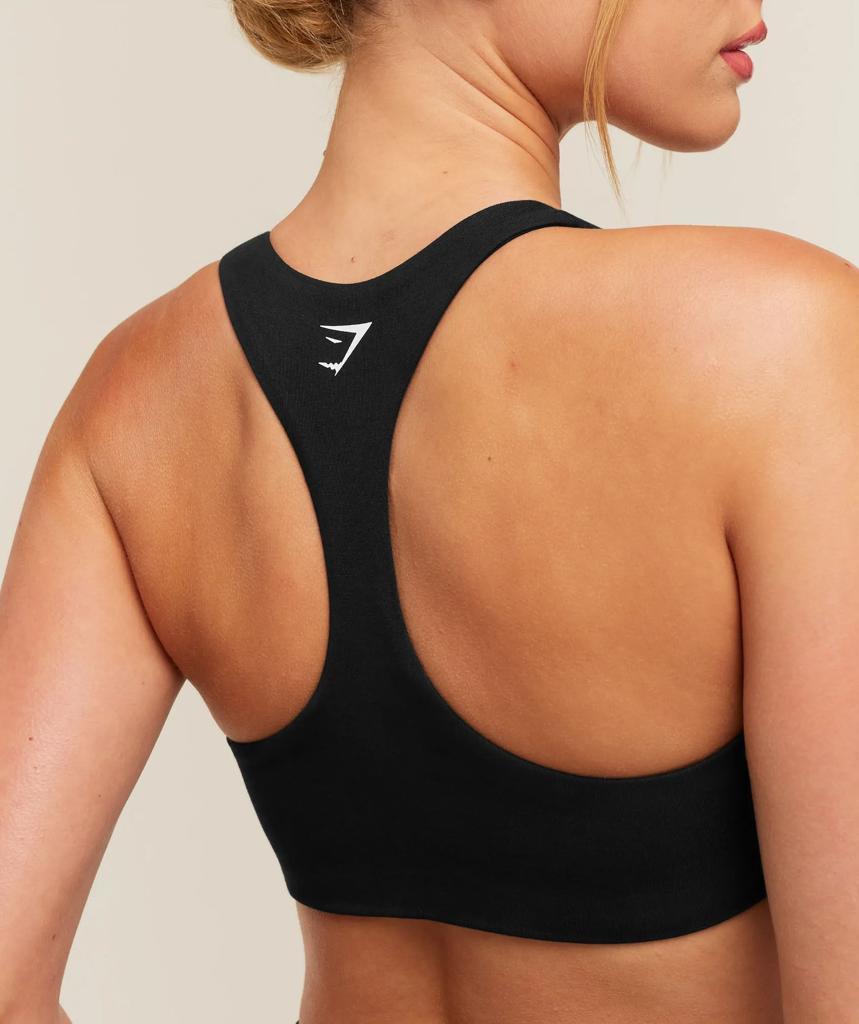 Gymshark Training Campus Cotton Sports Bra - Black sold by Gymshark product image thumbnail 4
