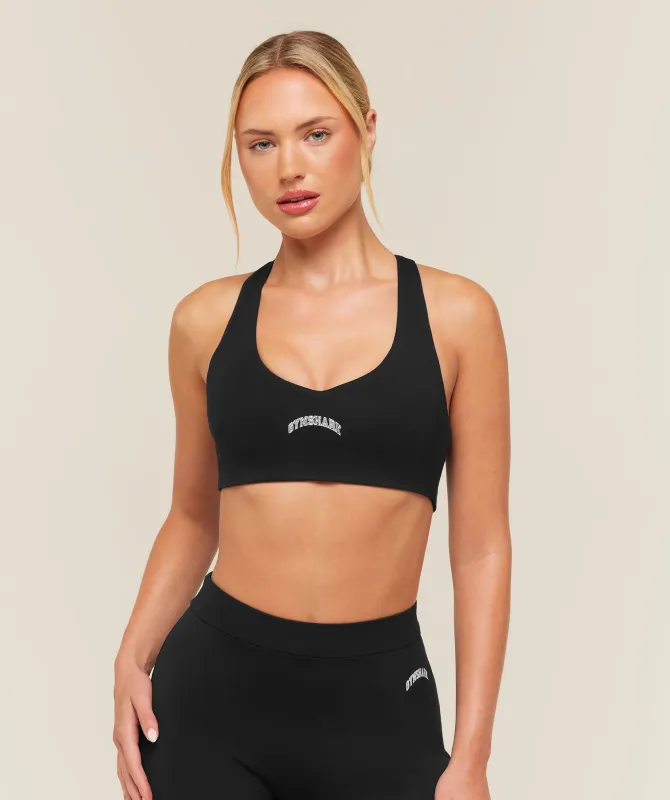 Gymshark Training Campus Cotton Sports Bra - Black made by Gymshark