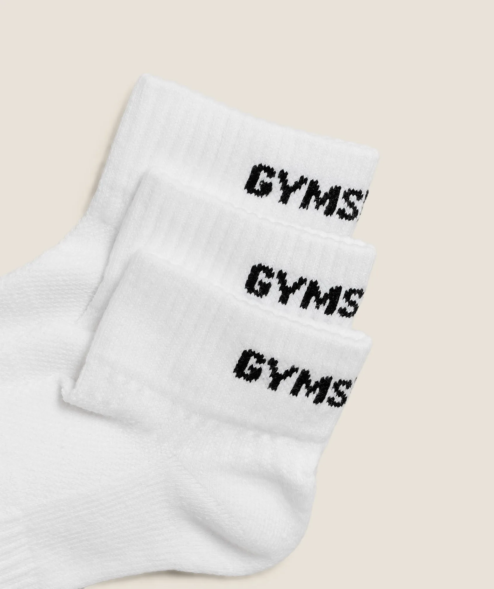 Gymshark Quarter Sock 6pk - White sold by Gymshark product image thumbnail 2