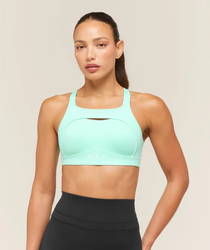 Gymshark Alpha High Support Sports Bra - Pop Turquoise made by Gymshark